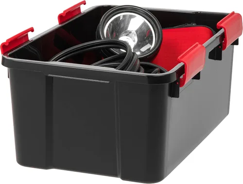 Vista 7 de IRIS - Caja de almacenamiento WEATHERTIGHT de 19 cuartos de galón, paquete de 6, color negro