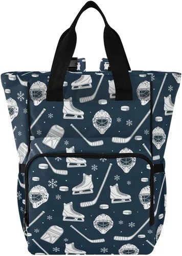 Vista 30 de Emelivor Bolsa de pañales con diseño de panal de abejas, con bolsillos aislados, bolsa organizadora de pañales para niños y niñas, unisex