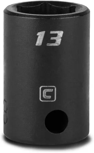 Vista 10 de Capri Tools Zócalo de impacto poco profundo de 0.236 in, accionamiento de 3/8 pulgadas, 6 puntos, métrico