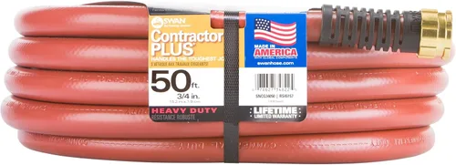 Vista 7 de Swan ContractorPLUS Manguera de riego resistente, 50 pies de longitud, 3/4 pulgadas de diámetro, 400+ PSI, rojo