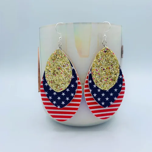 Vista 5 de Aretes de fútbol para mujer, joyería de fútbol, accesorios de fútbol, regalos de fútbol, aretes colgantes con purpurina, aretes de piel sintética