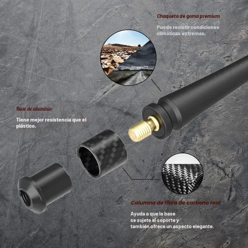 Vista 3 de RYDONAIR - Antena de 13 pulgadas compatible con Dodge Ram y Ford F-Series 1990-2026