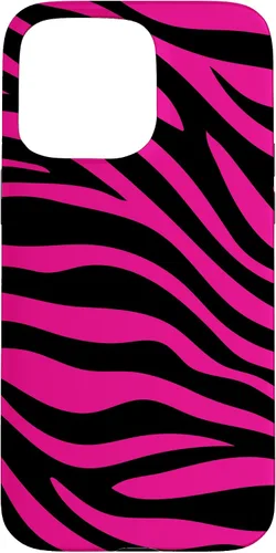 Vista 31 de Zebra Animal Print Pattern Black and Pink Cute Phone Case for iPhone 17
