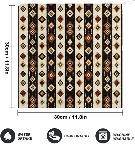 Vista 2 de Decorative Hand Towels for Bathroom - Retro Pattern A Print Soft Absorbent Small Bath Hand Towels for Kitchen, Farmhouse, Spa, Hotel, Guest Tea and