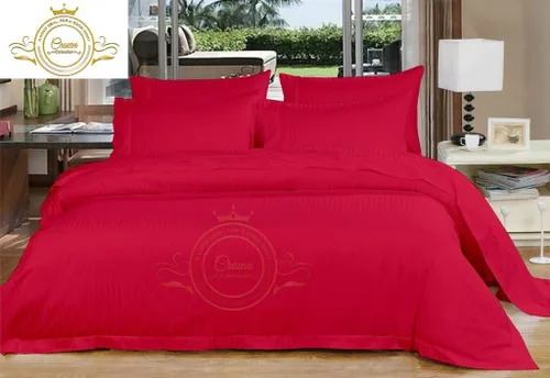 Vista 5 de Corona Collection Hotel beddings 600-thread-count Juego de sábana 100% algodón egipcio, 4 pieza Fit hasta 12" Deep Pocket todo Damask rayas elástica
