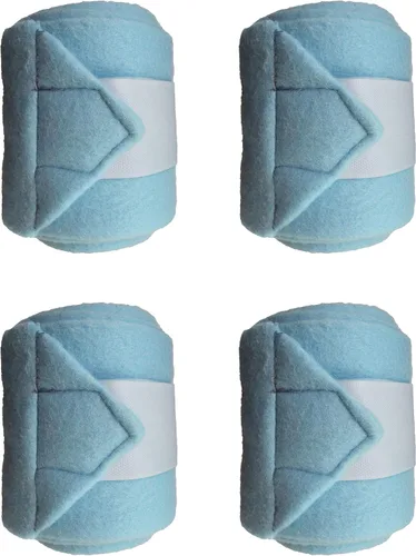 Vista 18 de CHALLENGER 10ft Horse Grooming Leg Polo Wrap Set of 4 Soft Fleece 95R Negro