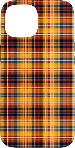 Vista 6 de Tartan Fall Plaid Halloween Orange Black Thanksgiving Autum Case for iPhone 16