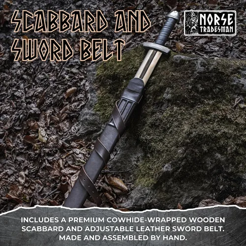 Vista 14 de Norse Tradesman Espada vikinga de acero para primavera