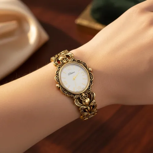 Vista 6 de Blekon Collections - Reloj de pulsera de cuarzo japonés para mujer, estilo egipcio, estilo concho