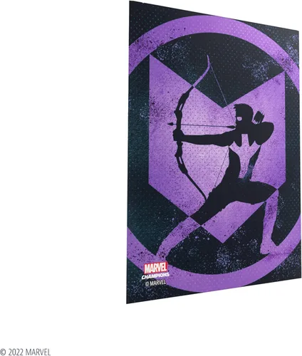Vista 5 de Gamegenic Marvel Champions Fine Art - Fundas para cartas de Hawkeye Art 50+1CT - Las fundas para cartas de Marvel Champions son suaves