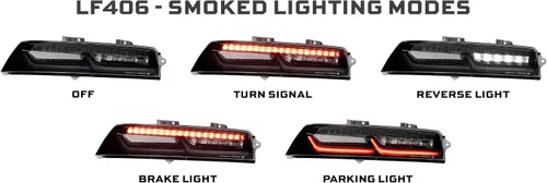 Vista 3 de Morimoto XB - Luces traseras LED para Chevrolet Camaro 14-15, conjuntos de luces traseras Plug and Play (1x LF406) Ensamblajes secuenciales