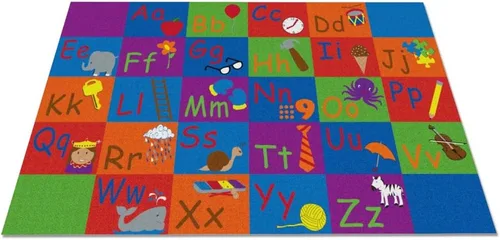 Vista 15 de KidCarpet.com ABC Rainbow - Alfombra para aula con 24 asientos, rectangular de 7 pies 6 pulgadas x 12 pies