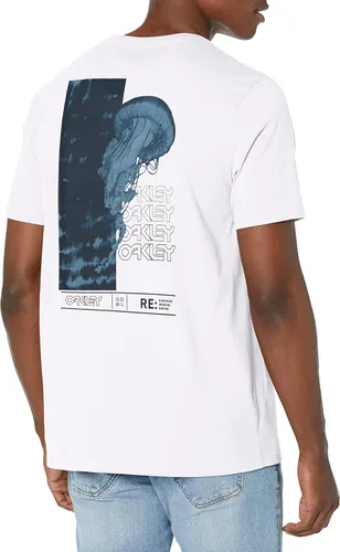 Vista 2 de Oakley Camiseta unisex para adultos Jellyfish B1b Rc, color blanco, talla M de EE. UU
