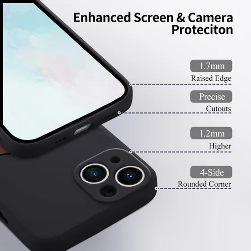 Vista 3 de Funda Graciosa de Chico para iPhone 11, Funda Líquida de Silicona de Gel Suave de Caucho Mate con Forro de Microfibra, Funda Protectora Divertida