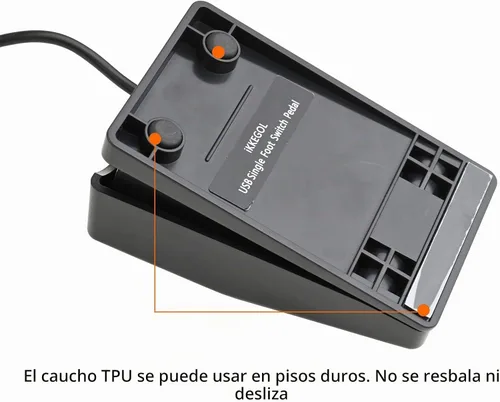 Vista 4 de iKKEGOL Interruptor de pie USB actualizado con un solo pedal de control mecánico Mapa Teclado de ratón Combinación de teclas de acceso rápido