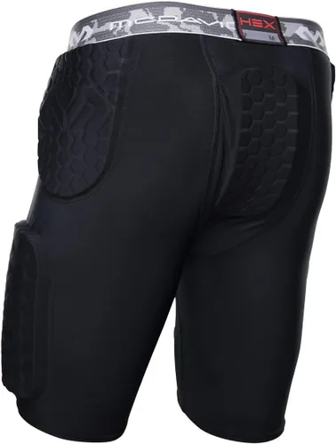 Vista 2 de McDavid - Pantalones cortos de compresión acolchados con almohadillas. Relleno para cadera, coxis y muslo