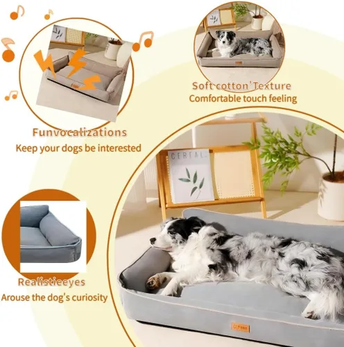Vista 2 de Dog Bed Deluxe Plush Dog Crate Beds Comfy Kennel Pad Anti-Slip Pet Sleeping Mat Dogs Breeds Pet Bed