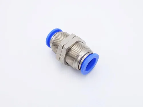 Vista 3 de Empuje para conectar, tubo de 1/2 pulgada OD, conector de dos vías de unión de mamparo de aire neumático (paquete de 3) Air Water Two Way