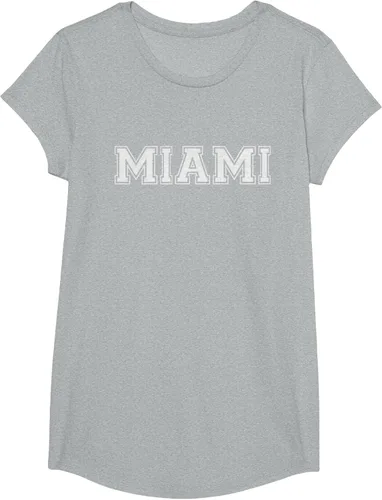 Vista 51 de Camiseta de regalo deportiva estilo universitario Miami Florida, Negro, S