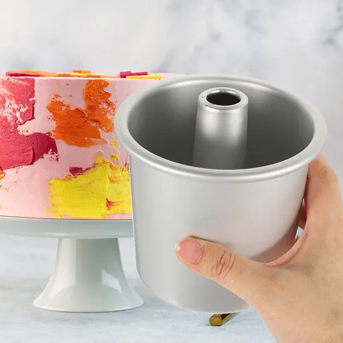 Vista 9 de Kichvoe Molde redondo para pasteles de aleación de aluminio, con parte inferior extraíble, molde para hornear profundo para distribución uniforme