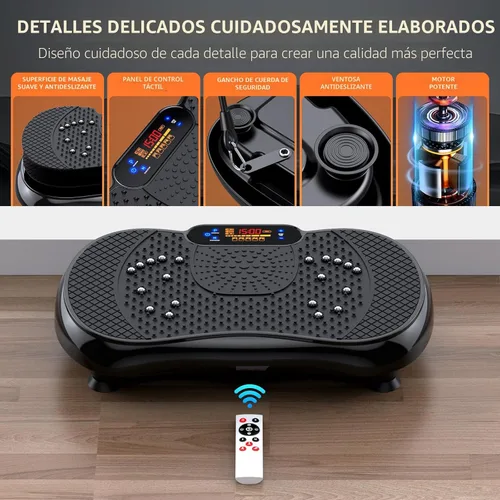 Vista 7 de PBYRD Máquina de Ejercicio con Placa de Vibración, Máquina de Drenaje Linfático para Pérdida de Peso, Placa Vibratoria de Agitación