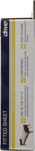 Vista 6 de Drive Medical 15030HBL - Juego de sábanas de hospital, color blanco (paquete de 2) Soft Hospital Bed Sheet Set Includes 2 Sets for Comfortable