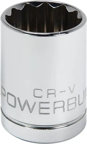 Vista 9 de Powerbuilt 642303 1/2" Dr. 12 Pt. SAE Socket estándar, 11/16