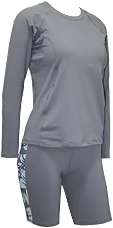 Vista 3 de Traje de baño de manga larga con protección UPF 50+ para mujer (RGT), Negro