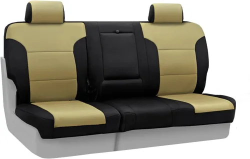 Vista 36 de Coverking Funda de asiento de cubo manual 50/50 de ajuste personalizado para modelos seleccionados de Nissan Frontier - Neosupreme Solid (negro)