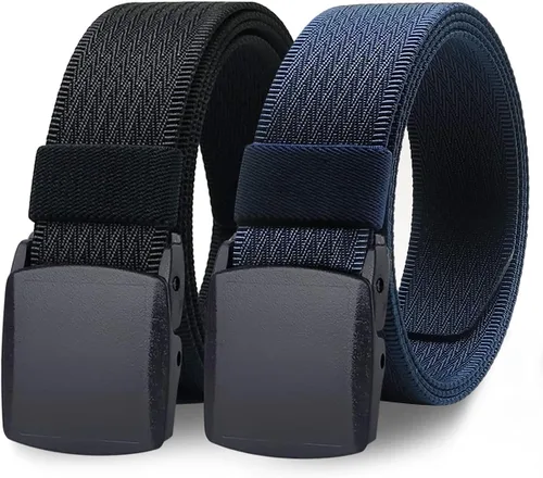 Vista 15 de WYuZe Cinturón de nailon para hombre sin metal sin níquel, cinturón táctico militar para senderismo