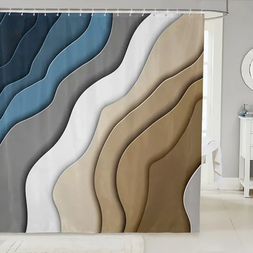 Vista 27 de Decorative White Baseball Shower Curtain Waterproof Polyester Fabric,Red Baseball Bat Bath Curtain Home Bathroom Decor Hanging Curtain with Hooks 72
