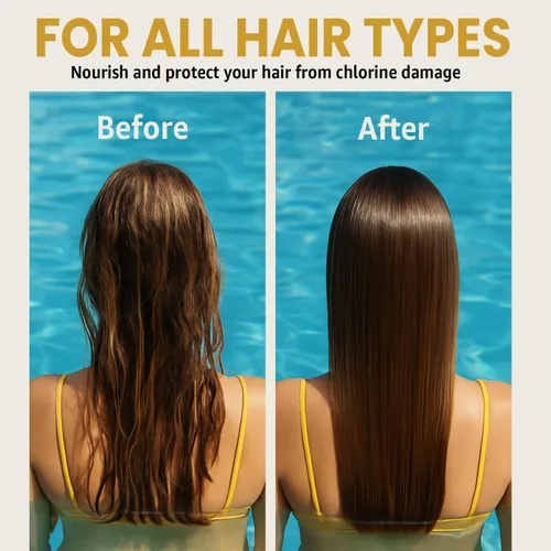 Vista 7 de Champú y acondicionador de agua dura - Limpiador quelante 2 en 1 para eliminación de acumulaciones, cabello suave y brillante - Con complejo