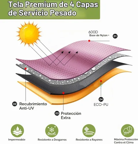 Vista 4 de Cubierta de lluvia para bolsa de golf con capucha impermeable 1680D de nylon a prueba de polvo, ajuste universal con capa de lluvia ajustable