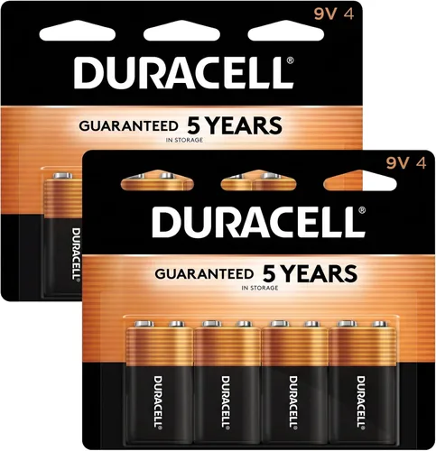 Vista 6 de Duracell - Batería de cobre de 9 V, 4 unidades, detector de humo, larga duración