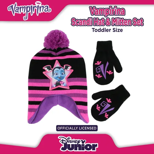 Vista 3 de Disney Conjunto de gorro Vampirina con bufanda para niñas de 2 a 4 años, Esto no es aplicable