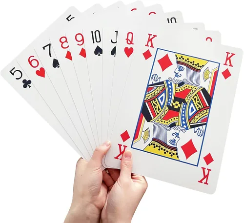 Vista 8 de Yuanhe Cartas de Juego Jumbo Grandes - Baraja Gigante de Cartas de Gran Tamaño Baraja Completa Póquer Enorme para Decoraciones de Fiestas de Casino