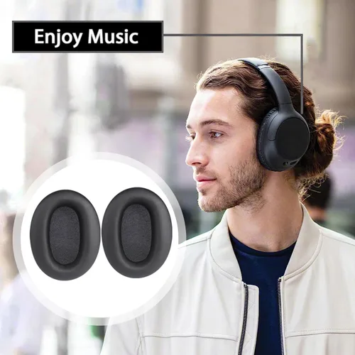 Vista 6 de Almohadillas de repuesto WH-CH710N, almohadillas para auriculares de piel sintética de proteína, almohadillas para Sony WH-CH700N, WH-CH710N