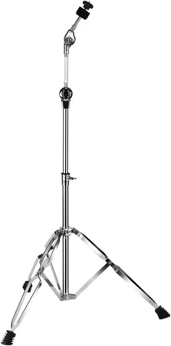 Vista 4 de Cymbal Stand with Drum Sticks Holder, Adjust high Boom and Straight Combo,Double Braced Legs with Rubber Feet Ride and Crash cymbal stands