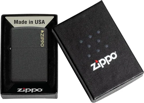 Vista 6 de Zippo Encendedor de Bolsillo Clásico con Logo Agrietado Negro
