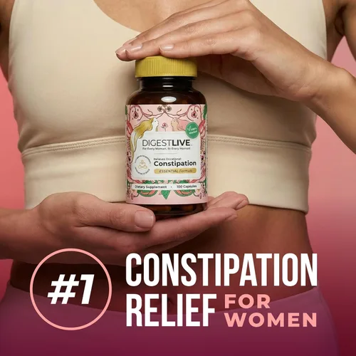 Vista 3 de Laxante, alivio del estreñimiento para mujeres - Suavizante de heces - 100% natural - 100 cápsulas - Limpieza de colon femenino, desintoxicación