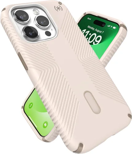 Vista 12 de Funda MagSafe Speck para iPhone 15 Pro - Protección contra caídas y de cámara, ClickLock antideslizante, compatible con carga inalámbrica, se adapta