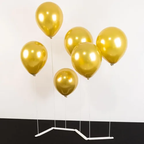 Vista 5 de Efavormart - Juego de 2 soportes de columna de globo de plástico blanco con base entrelazada, soporte de torre de globo moldeable para bodas