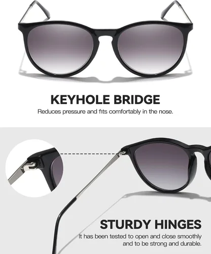 Vista 3 de IGnaef Reading Sunglasses for Women, Full Lens readers UV400 Protection IF8859