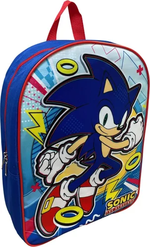 Vista 3 de Ruz Sonic The Hedgehog - Mochila escolar con licencia para niños de 15 pulgadas (Sonic I)
