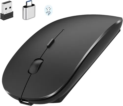 Vista 2 de PEIBO Mouse Inalámbrico Bluetooth para Laptop, Mac, MacBook, iPad, MacBook Air, MacBook Pro, PC, Computadora de Escritorio, Windows, Chromebook