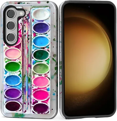 Vista 102 de Funda para Samsung Galaxy S23, Funda Híbrida Resistente 2 en 1 de Cuerpo Completo Resistente a Golpes con Protección Brillante para Samsung Galaxy