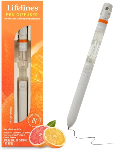 Vista 7 de Set de Difusor de Bolígrafo Lifelines, Escape Natural 3-Pack – Bolígrafos Esféricos Negros de 1mm con Mezclas de Aceites Esenciales Aromatizados