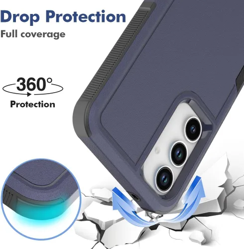 Vista 260 de Jeylly Compatible con Samsung Galaxy A22 5G Funda, Funda Samsung A22 5G con 2pcs protectores de pantalla de vidrio templado