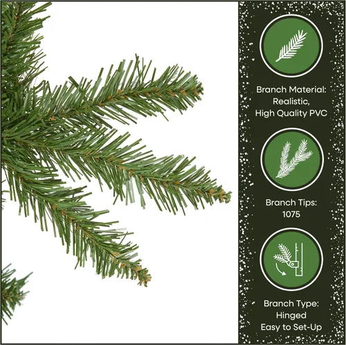 Vista 6 de Árbol a lápiz de madera de abeto con base de 7.5 (KW7-500-75), de National Tree
