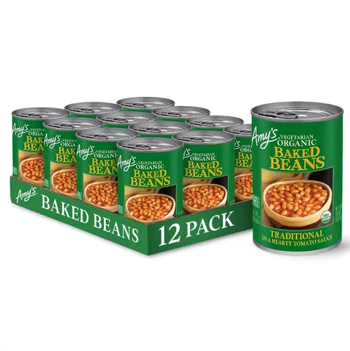 Vista 13 de Amy's Frijoles refritos orgánicos enlatados, frijoles tradicionales ligeros en sodio, veganos sin gluten y vegetarianos, 15.4 onzas (paquete de 12)